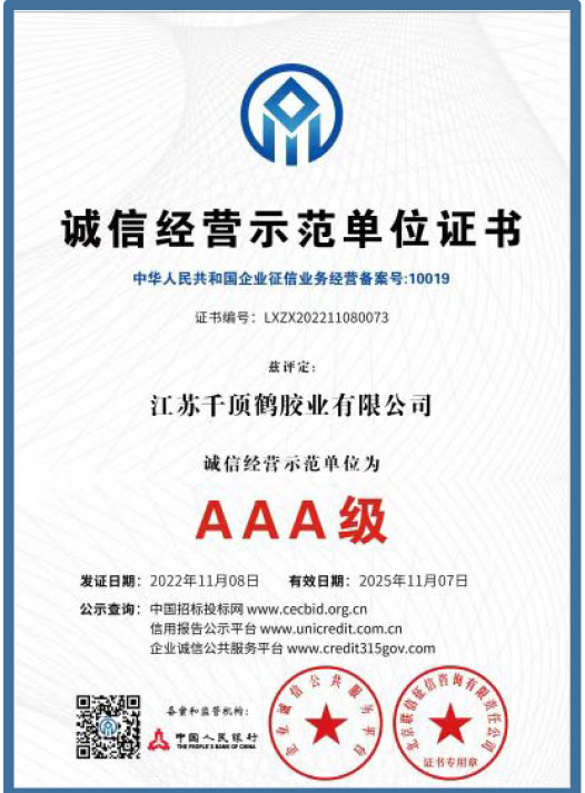 Certificate of Integrity Management Demonstration Unit