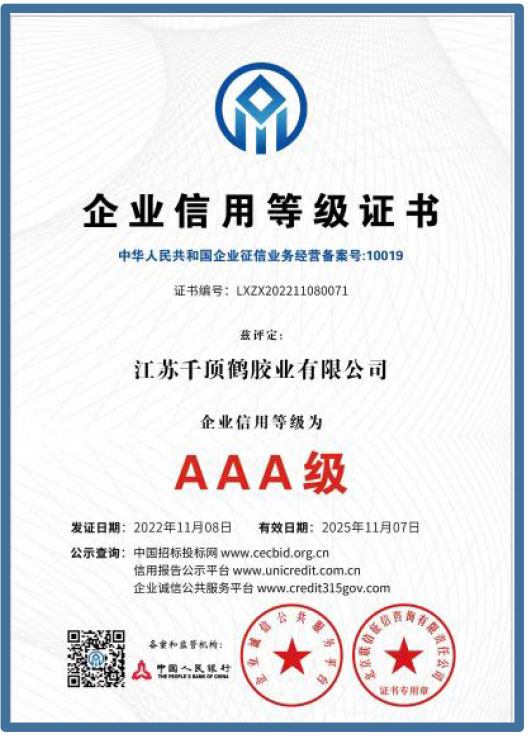 Enterprise Credit Rating Certificate